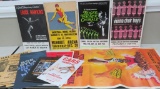 Assorted entertainment posters and local interest items
