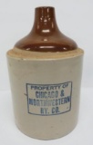 Chicago Northwestern RY Co two tone jug, 11