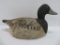 Wooden Duck decoy, painted eyes, 14 1/2