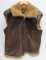Royal Air Force Avirex, Air Ministry c 1978 Retro leather flight vest, size 46