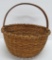 Split Oak woven gathering basket, 12