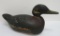 Wooden Duck Decoy, glass eyes, 14 1/2
