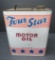 Vintage 2 gallon Four Star Motor Oil can, 10 1/2