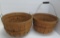 Two wooden bushel baskets, 13