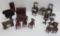 Vintage plastic doll house furniture, about 23 pieces, some Renwal