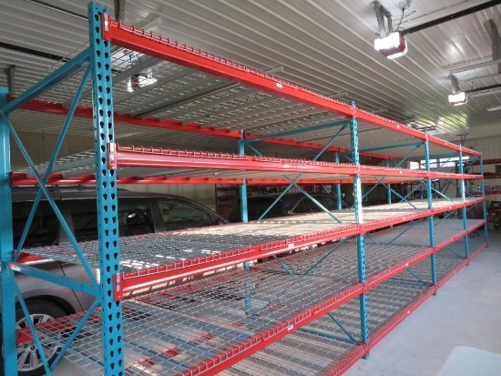 Industrial Commercial storage rack, pallet racking, 33' long and 96" tall