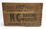 Large KC Baking Powder wooden crate, 21 1/2