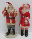 Vintage Santas, clay face and celluloid, 5