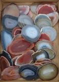 About 40 Agate slices, 3