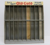 Old Gold Cigarette display, wooden, store display