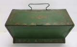 Painted tin sewing box, Eagle Sheet Metal Co, 14