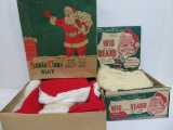 Santa Claus Suit and Mohair Wig/Beard with boxes