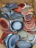 40 sliced agates, great colors, 2 1/2