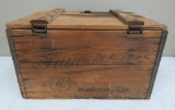 Fauerbach Madison Wis brewery box, lift top, inside advertising is Blatz