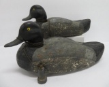 Two coot wood composition material decoys, 13
