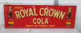 Great Condition 1950's Drink Royal Crown Cola metal sign, 54