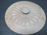 Stoneware crock lid, 9 1/2