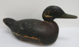 Wooden Duck Decoy, glass eyes, 14 1/2