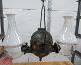 The Angle Lamp Co, double lamp with ceiling accessory