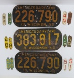 1942 Wisconsin License plates and 12 date tags