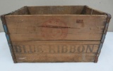 Pabst Blue Ribbon wooden beer box, 12
