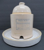 Red Wing Poultry Drinking Fount and Buttermilk Feeder and tray