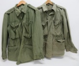Two military fatigue jackets, 36S
