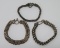 Three heavy sterling watch chains, 7