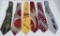 Six vintage neckties