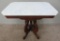 Marble top table, walnut, 30