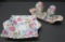 Chintz dish and Chintz salt and pepper shaker with tray