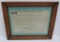 1859 Land Contract signed  James Buchanan, framed, 19