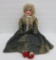 Antique bisque head doll with sleep eyes and open mouth, 22