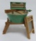 Salesman sample toy of wash tub and stand, also mini washboard and wringer