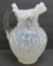 Art glass Spanish Lace opalescent pitcher, 8