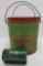 Vintage Barracuda minnow bucket and Bob-bet bait box