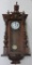 Ornate wooden clock with porcelain face for parts, not working, 27
