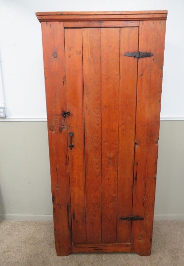 79" tall Rustic Farmhouse Pine single door cabinet