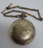 Ornate Elgin pocket watch and chain
