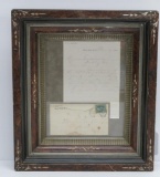Thomas Edison autograph, correspondence letter, framed 13 1/2