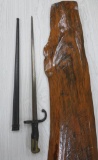 1880 Gras French Bayonet with scabbard, MRE D'Armes De Tulle Mars