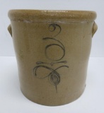 3 gallon salt glaze crock, bee sting, attributed to Red Wing