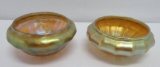 Two Aurene art glass salts, Tiffany Steuben style, 2