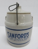 Sanford's Ink stoneware jar, 9 1/2