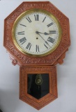 New Haven Oak regulator clock, 27 1/2