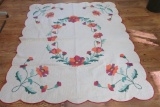 Vintage applique quilt, floral, 75
