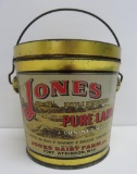 Local Advertising, Jones Pure Lard 2 lb tin, Fort Atkinson Wis, 4 1/2