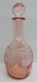 Pink Depression glass, Mayfair open rose bottle, 11