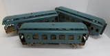 Three Pre War Lionel passenger train cars, 16 1/2
