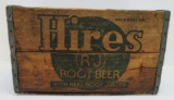 Hires Root Beer wood beverage crate, 17 1/2